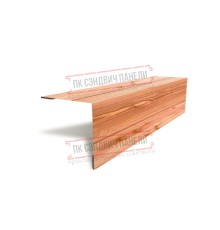 Планка угла наружного 115х115х2000 ECOSTEEL_T-Кедр-0.5