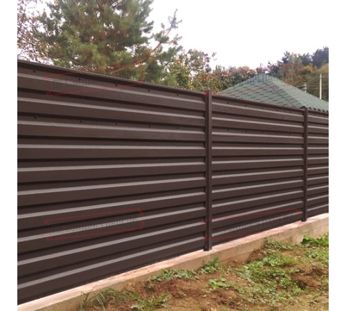 Профилированный лист МП35-1035 Пластизол RAL-8017-0.5